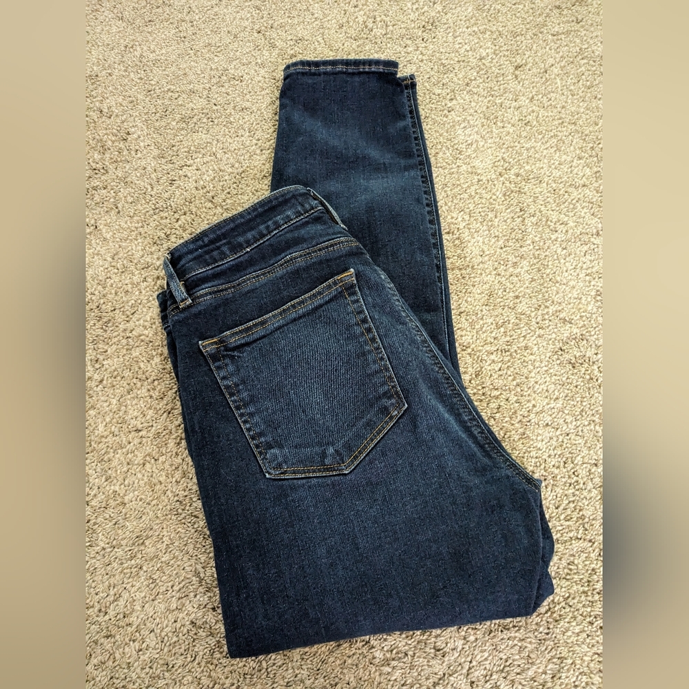 The Curvy Skinny Loft Jeans Size 6 Dark Wash